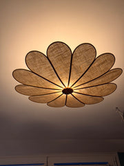 Plafonnier lin naturel